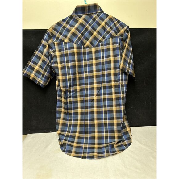 Ely Cattleman Western Shirt Mens Size Small Pearl Snap Cowboy Work Wear Plaid - Picture 5 of 5